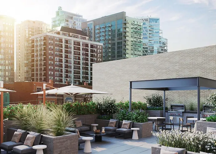Apartment River North 1br W Terrace Grills Yoga Chi-1032 Chicago